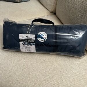 Tommy Bahama Navy Outdoor Blanket